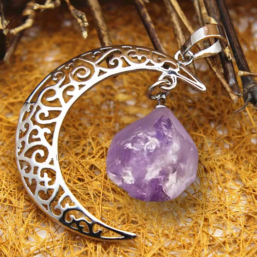Miniatura 3 de MJartoria Collar para mejor amigo, colgante de cristal de luna, collar BFF para 2, "Love Across Light Years", colgante de cristal curativo