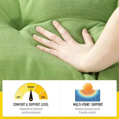 Miniatura 6 de SUNROX LokGrip Cojín de Banco de Espuma Viscoelástica Antideslizante con Mechones, FadeShield Resistente al Agua Duradero Engrosado Almohadillas
