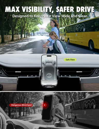 Miniatura 4 de Bracketron TripGrip - Soporte de teléfono de bajo perfil para salpicadero de automóvil, soportes de teléfono expandibles con un solo clic para tu