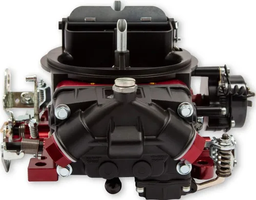 Miniatura 6 de NUEVA TECNOLOGÍA DE COMBUSTIBLE RÁPIDO BRAWLER STREET CARBURADOR, ACABADO NEGRO BILLET ROJO, SECUNDARIOS MECÁNICOS, 750 CFM, MODELO 4150, COMPATIBLE