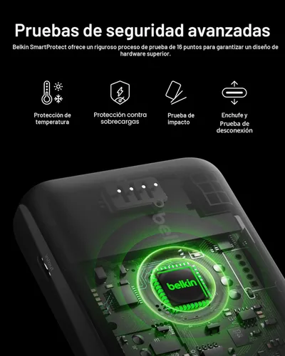 Miniatura 3 de Belkin Cargador Portátil, Batería Externa USB-C 20000 mAh con 2 Puertos USB-A, 15W con Cable Tipo-A a Tipo-C - iPhone 17, Air, Pro, Pro Max, Negro
