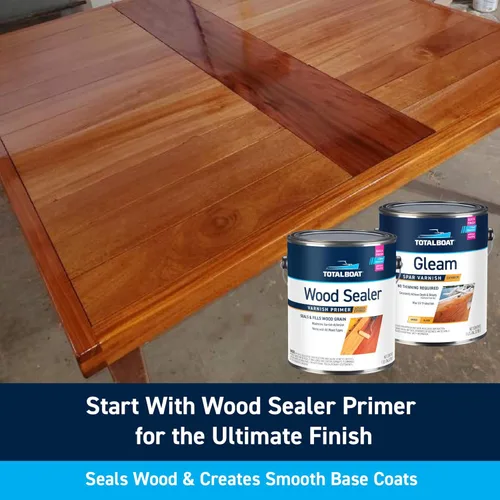 Miniatura 8 de TotalBoat Gleam Marine Spar Barniz, Acabado de Poliuretano Brillante y Satinado para Madera, Barcos y Muebles de Exterior (Pinta Brillante)