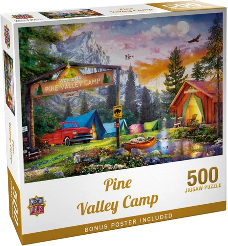 Miniatura 8 de MasterPieces Rompecabezas EZ Grip de 300 piezas - Pine Valley Camp - 18 x 24 pulgadas