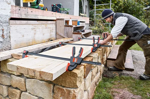 Miniatura 6 de BESSEY EHK SERIES - Fuerza de sujeción de 600 lb - 12 in - Juego de abrazaderas de gatillo EHKXL12 - Profundidad de garganta de 3.625 in.