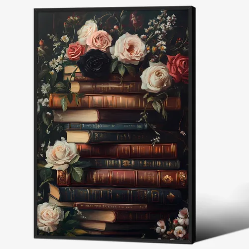 Miniatura 24 de Pósteres de lienzo de libro de Academia oscura, arte de pared floral botánico Moody botánico, pintura al óleo estética victoriana antigua