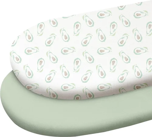 Miniatura 14 de Gllquen Baby Sábanas para Moisés Paquete de 2, Sábanas Ajustables para Moisés de Algodón 100% Orgánico para Niñas y Niños, Sábana de Colchón