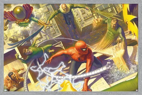 Miniatura 11 de Trends International Marvel Comics - Póster de pared de Spider-Man, batalla con seis siniestros, 22.375 x 34 pulgadas, versión premium sin marco