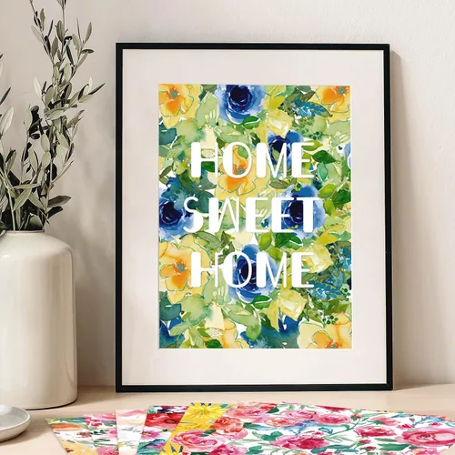 Miniatura 7 de Whaline 60 hojas de papel de patrón floral tamaño A5 acuarela flor álbum de recortes papel papel de doble cara primavera manualidades papeles
