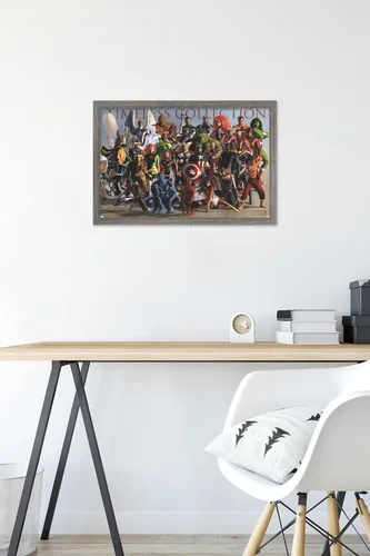 Miniatura 6 de Marvel Comics Group - Póster de pared, 22.4 pulgadas de largo x 14.7 W, versión enmarcada de madera de granero