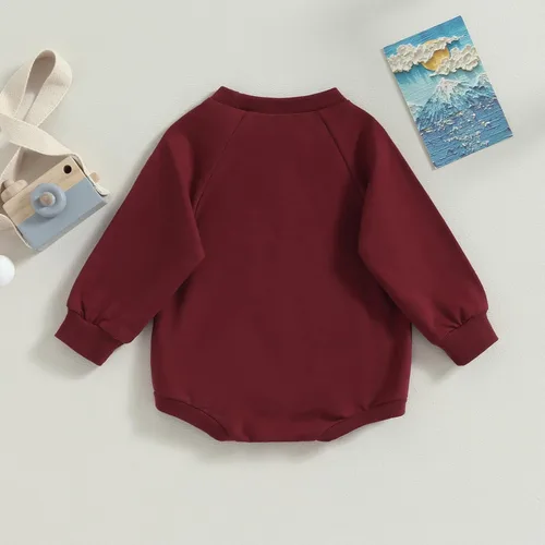 Miniatura 4 de Sudadera para bebé niño y niña, color liso, cuello redondo, suéter de manga larga de gran tamaño, con bolsillo