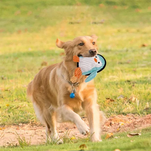 Miniatura 6 de Juguetes chirriantes para perros, paquete de 3, peluches suaves y resistentes, sin juegos de juguetes de peluche, juguetes duraderos para masticar
