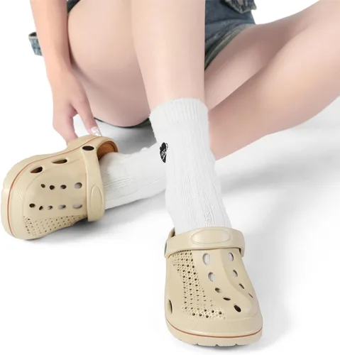 Miniatura 5 de VZQ Zuecos con soporte de arco para mujeres y hombres, zapatos de jardín para exteriores, sandalias de playa con fascitis plantar, plantillas