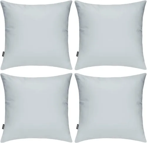 Miniatura 11 de Coddsmz Paquete de 4 fundas decorativas de 100% algodón para cojín cuadrado, funda de almohada de color liso para bricolaje, para sofá y dormitorio
