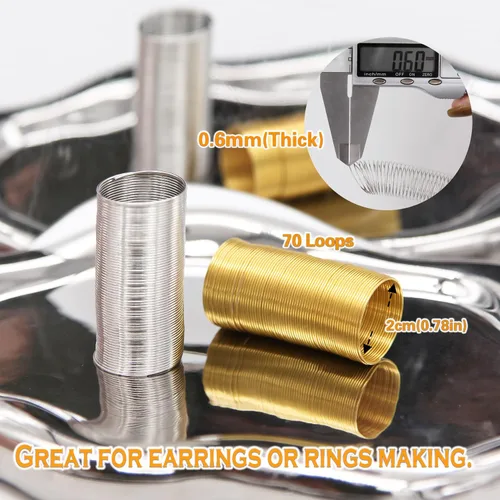 Miniatura 4 de EuTengHao Alambre de memoria para joyería, alambre de acero inoxidable para hacer joyas, collares, pulseras, anillos, aretes, suministros