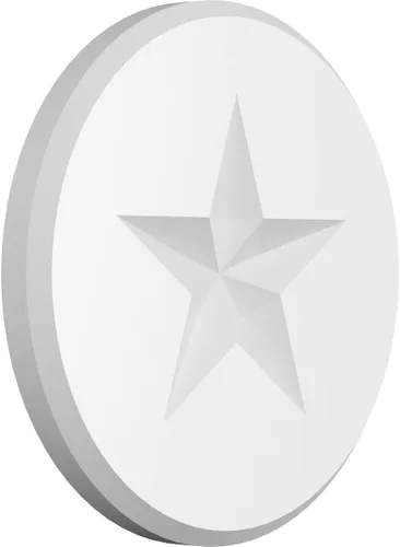 Miniatura 21 de Ekena Millwork ROSP040X040X075GRY07 - Roseta estándar de estrella Grayson con borde biselado, 4 pulgadas de ancho x 4 pulgadas de alto x 3/4