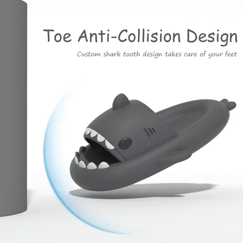 Miniatura 5 de rosyclo Sandalias de tiburón para mujeres y hombres, bonitas pantuflas de tiburón para adultos y jóvenes, nublado de verano, suaves, ligeras