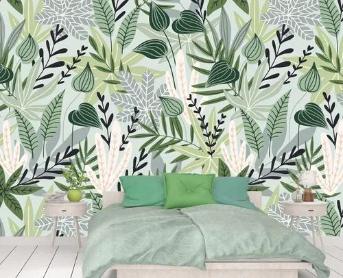 Miniatura 10 de Mural de pared de picos de montaña y bosque para dormitorio, sala de estar, papel tapiz para decoración 158" x 110" (no autoadhesivo)