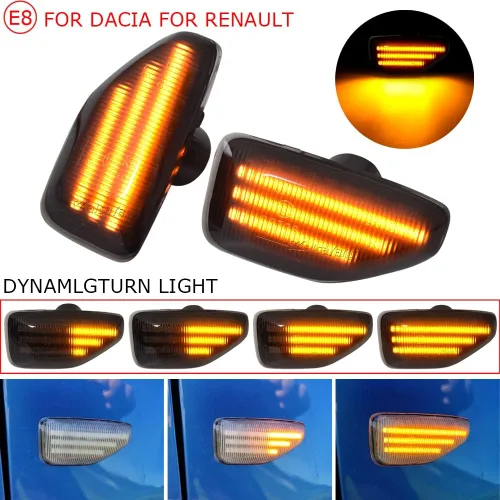 Miniatura 4 de Señal de giro lateral LED ámbar para Dacia Logan MCV II Sandero Stepway II Duster II 2012-2022 (negro)
