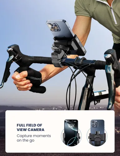 Miniatura 3 de Soporte de teléfono para bicicleta eléctrica, de montaña, scooter y motocross [compatible con cámara] [bloqueo 1S] Soporte universal de manillar