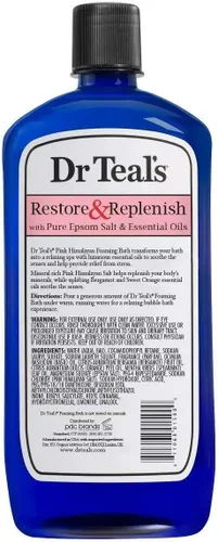 Miniatura 2 de Dr Teal's Set de regalo de baño de espuma de sal rosa del Himalaya (paquete de 3, 34 onzas cada una) – Bergamota esencial y aceites de naranja dulce