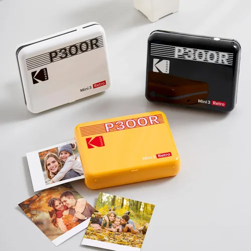 Miniatura 8 de KODAK Mini 3 Retro 4PASS - Impresora fotográfica portátil (3 x 3 pulgadas), inicial, 8 hojas + 30 hojas + paquete de regalo, color blanco