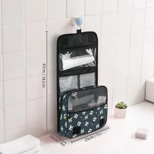 Miniatura 6 de Neceser colgante de viaje -326 - Kit de fútbol para maquillaje, organizador de cosméticos para hombres y mujeres