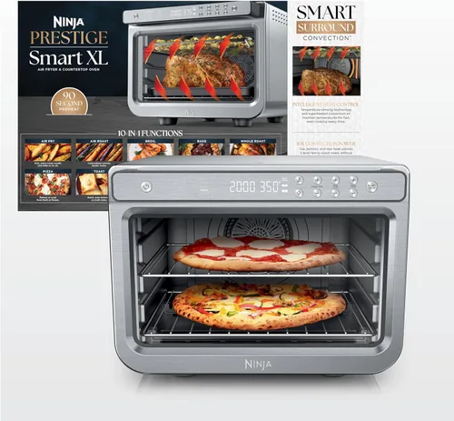 Miniatura 14 de Ninja DT251 Foodi 10 en 1 Smart XL - Horno de freír de aire, hornear, asar, tostar, asar, tostadora digital, termómetro, convección envolvente