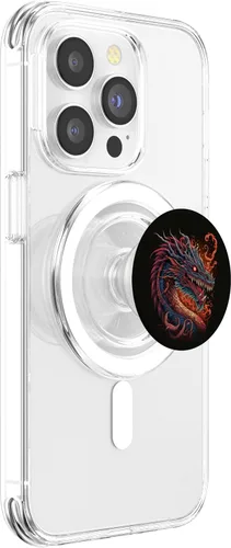 Miniatura 3 de Cool Fantasy Chinese Asian Dragon PopSockets MagSafe PopGrip para iPhone