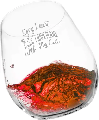 Miniatura 5 de Juego de 4 copas de vino divertidas sin tallo, divertida idea de regalo para mujeres, dueños de mascotas y amantes del vino, vaso de 15 onzas