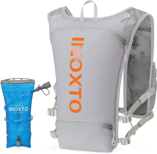 Miniatura 11 de INOXTO Running Hydration Vest Backpack,Lightweight Insulated Pack with 1.5L Water Bladder Bag Daypack for Trail Hiking Running Cycling Race Marathon