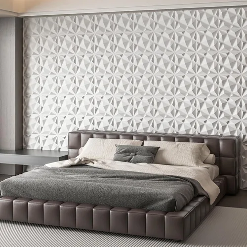 Miniatura 7 de Art3dwallpanels Paquete de 20 paneles de pared 3D para decoración de pared interior, 12 x 12 pulgadas, paneles de diamante blanco para sala