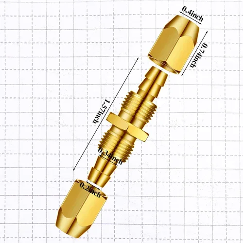 Miniatura 2 de Peryiter 12 piezas de accesorios de reparación de manguera de aire de latón macizo para NPT de repuesto reutilizable empalmador de manguera