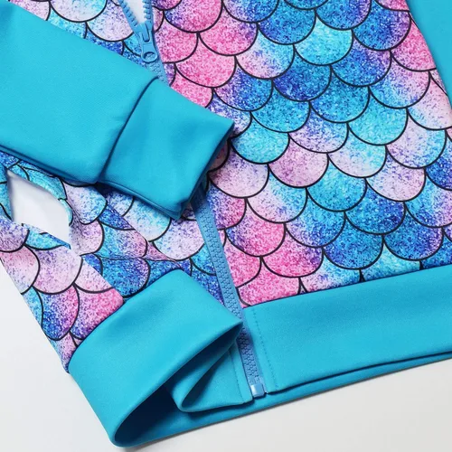 Miniatura 5 de Sudadera con capucha para niñas con cremallera y bolsillos
