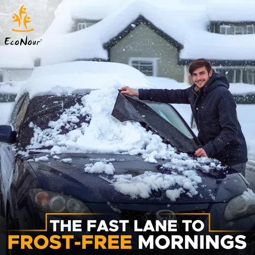 Miniatura 2 de EcoNour Cubierta de parabrisas para hielo y nieve Tela Oxford 600D mejorada, cubierta de parabrisas contra escarcha para automóvil Resistente al
