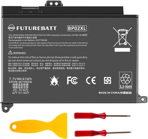 Futurebatt BP02XL 849569-541 Batería para Laptop HP Pavilion Notebook PC Serie 15 15-AU000 15-AU010WM 15-AU018WM 15T-AW000 15Z-AW000