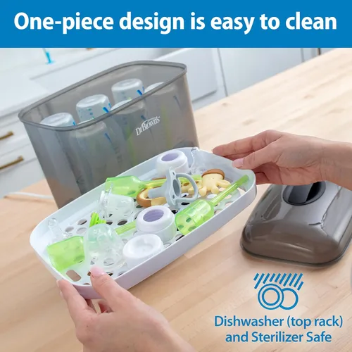 Miniatura 2 de Dr. Brown's HappyPaci - Chupete de bebé 100% de silicona, diseño contorneado de una pieza, negro/gris/blanco, 0.0-19.7 ft, sin BPA, paquete de 3