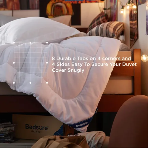 Miniatura 247 de Bedsure Relleno de edredón – Edredones acolchados tamaño King, edredón para todas las estaciones, ropa de cama alternativa de plumón suave, con 8