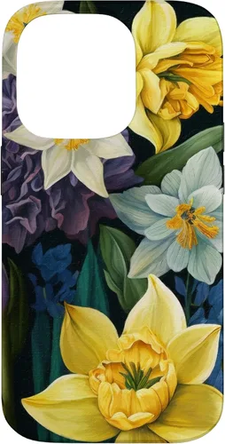Miniatura 17 de iPhone 16 Painted Spring Bold Daffodils and Flowers, Flower Lover Case