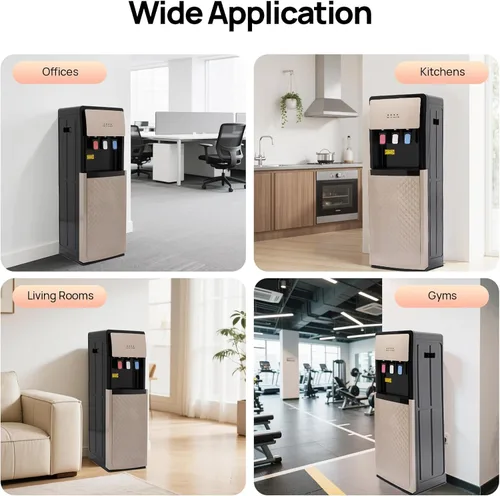 Miniatura 5 de Bacocoo Dispensador de agua de carga inferior, dispensador de agua caliente y fría y a temperatura ambiente, 3 ajustes de temperatura, diseño