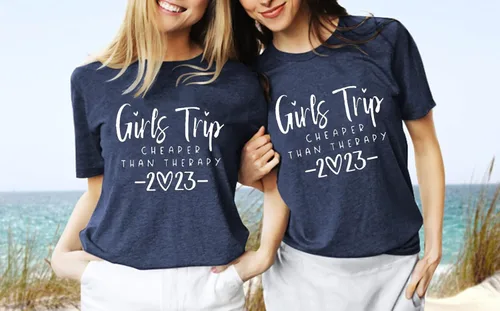 Miniatura 6 de YeonYoonA Camiseta 2023 de viaje para niña, camiseta de senderismo y campamento para niñas, camisetas de viaje para niñas 2023 para mujer