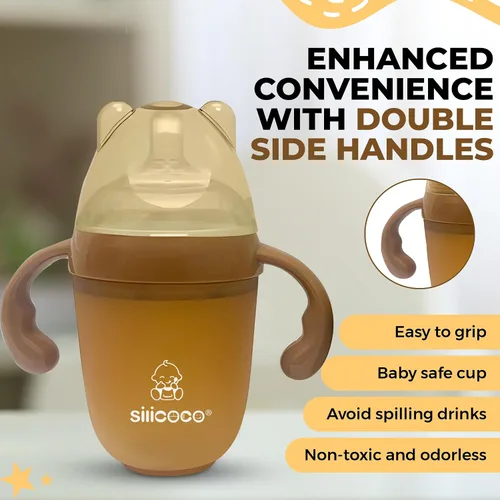 Miniatura 5 de Generic Biberones de silicona para bebés, paquete de 2 con chupetes, juego de alimentación infantil ecológico para recién nacidos y niños pequeños