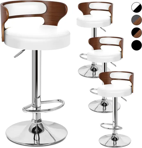 Miniatura 10 de ALFORDSON Juego de 2 taburetes de bar, taburetes de bar giratorios de altura ajustable para encimera de cocina, modernas sillas de bar tapizadas