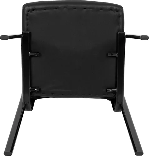 Miniatura 9 de Flash Furniture Darwin Flash Fundamentals LeatherSoft - Silla de recepción ejecutiva, moderna silla copetuda para sala de estar u oficina