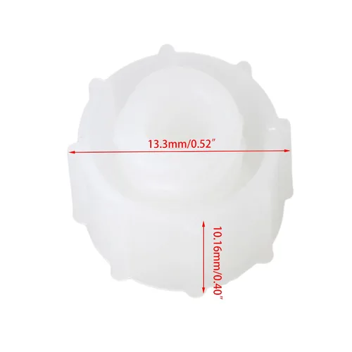 Miniatura 4 de Industria hermética dispensación redonda de plástico tapón de bloqueo tipo tornillo 0.524 in blanco paquete de 100