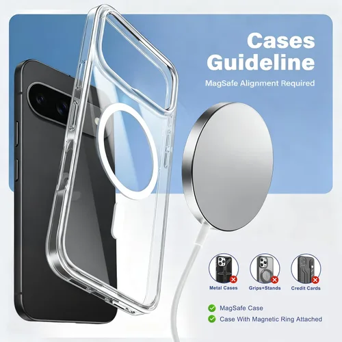 Miniatura 6 de Cargador inalámbrico magnético: 15W Qi Fast Portable Slim Charger Puck para iPhone 17e 17 Air 17 Pro Max 16 15 14 13 12 Series S26 y AirPods 4 3 2