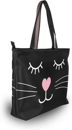 Miniatura 7 de Bolsa de mano para mujer con cremallera, bolsa de poliéster para vacaciones, bolsa de trabajo, regalo para mujer