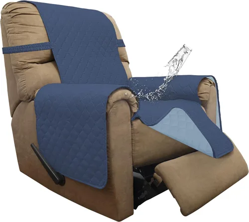 Miniatura 56 de ISSUNTEX Fundas de sofá de dos plazas con doble protección 100% impermeables para sala de estar, fundas para sofá de 2 cojines, protector de muebles