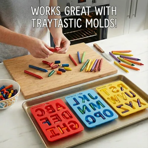Miniatura 3 de Craytastic! Caja de 52 crayones sin envolver a granel (azul) para manualidades, fiestas, niños, crayones sin papel, sin envoltura de papel, prueba