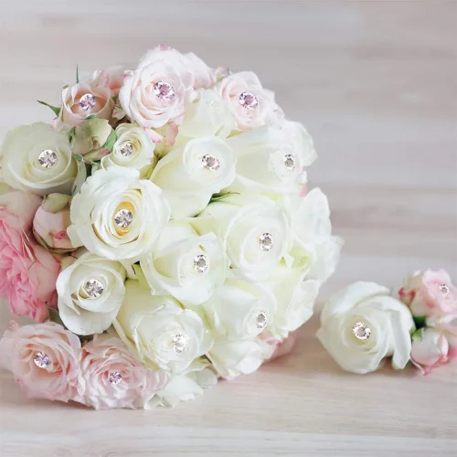 Miniatura 5 de 300 alfileres de diamantes de flores de 2 pulgadas, broches de ramillete de cristal, broche de boda, alfileres de cabeza de ramillete transparentes