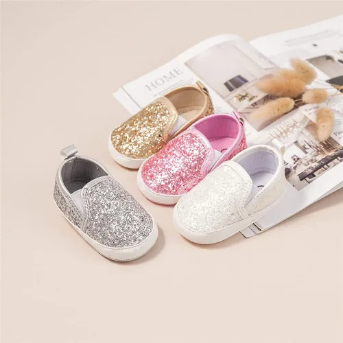 Miniatura 4 de Meckior Zapatos de lona para bebés, niñas y niños, suela suave, para niños pequeños, sin cordones, recién nacidos, cuna, mocasines, zapatillas